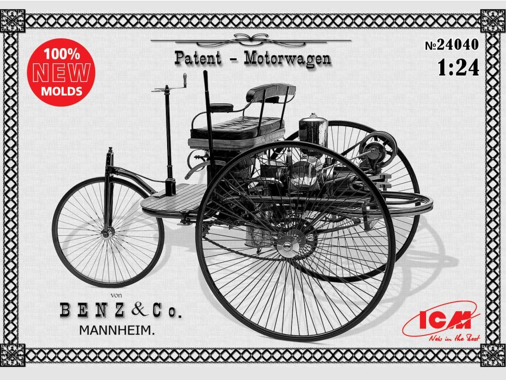 1:24 ICM KIT Benz Patent-Motorwagen 1886 Easy Version Kit ICM24042