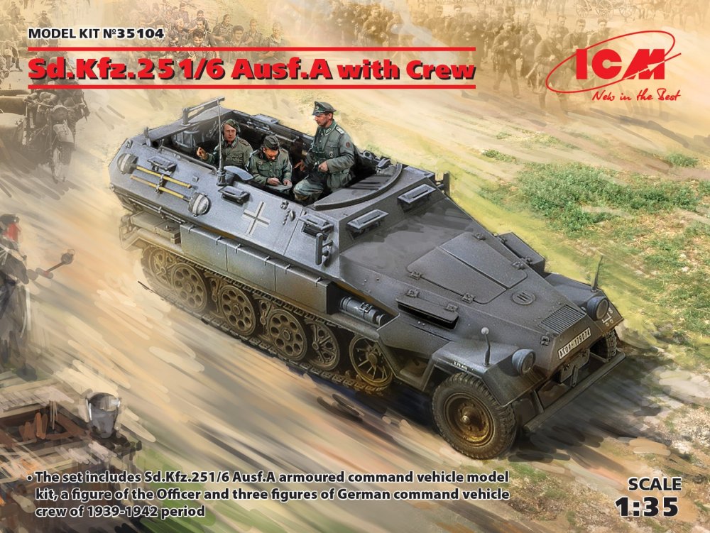 1/35 Sd.Kfz.251/6 Ausf.A with Crew (4 fig.)