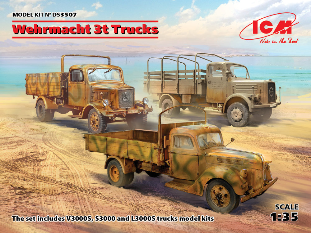 1/35 Wehrmacht 3t Trucks DIORAMA SET (3 kits)
