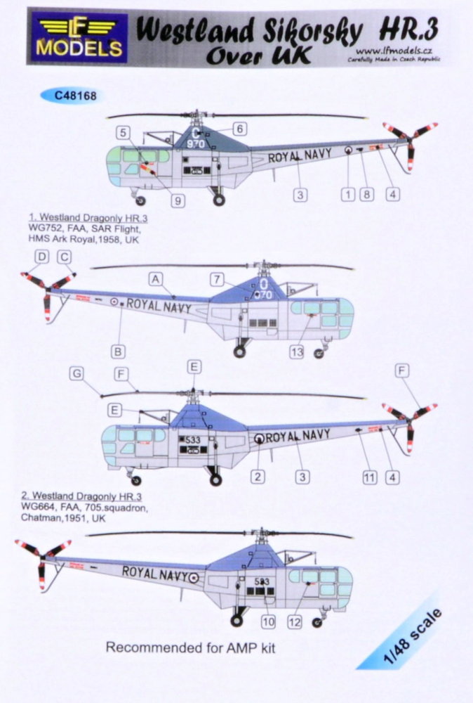 1/48 Decals W.Sikorsky HR.3 over UK