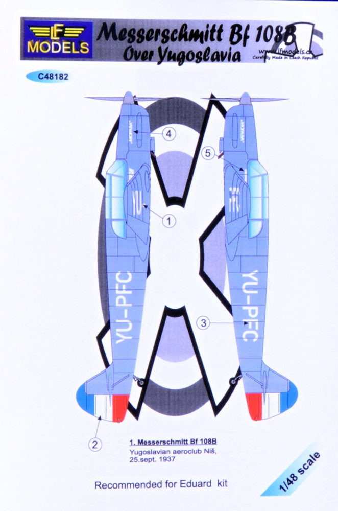 1/48 Decals Bf 108B over Yugoslavia (EDU)