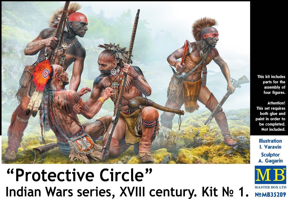 1/35 Protective Circle, Indian Wars series (4 fig)