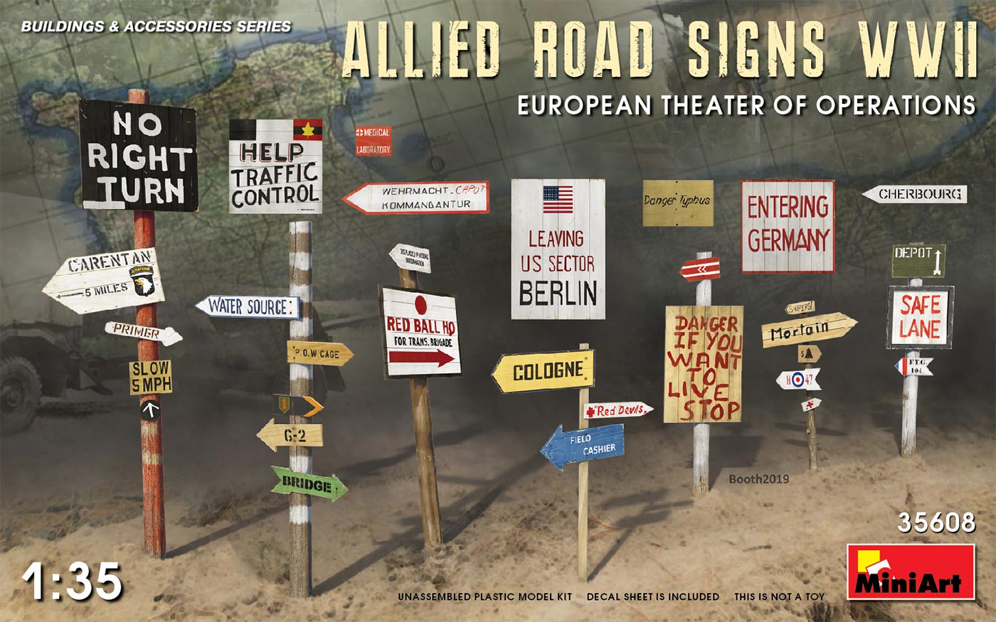 1/35 Allied Road Signs WWII (European Theatre)