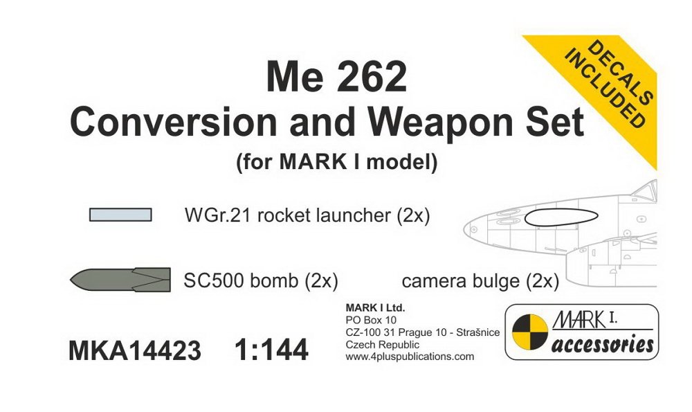 1/144 Me 262A Conversion and Weapon Set