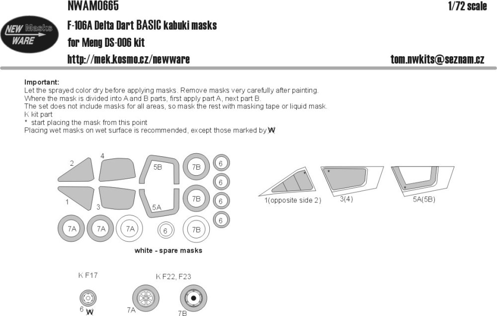 1/72 Mask F-106A Delta Dart BASIC (MENG DS-006)