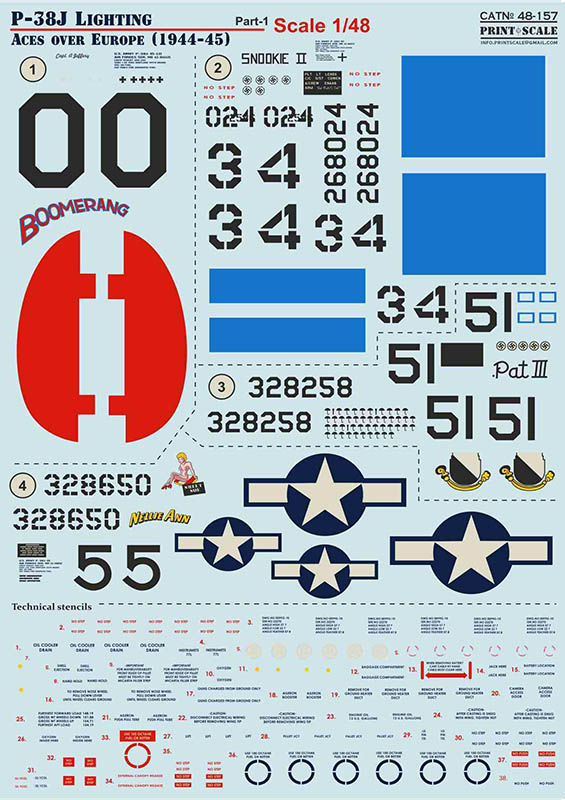 1/48 P-38J Lightning Aces over Europe Part 1