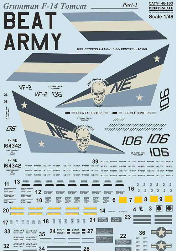 1/48 Grumman F-14 Tomcat Pt.1 (wet decals)