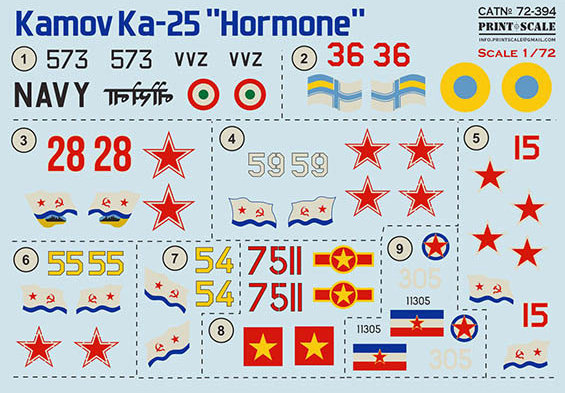 1/72 Kamov Ka-25 'Hormone' (wet decals)
