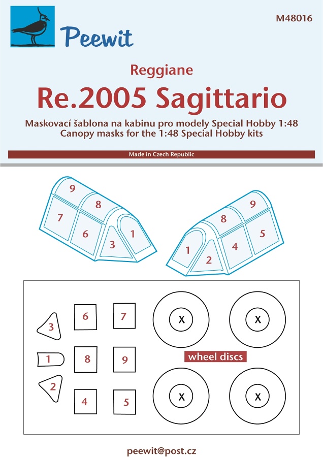 1/48 Canopy mask Re.2005 Sagittario (SP.HOBBY)