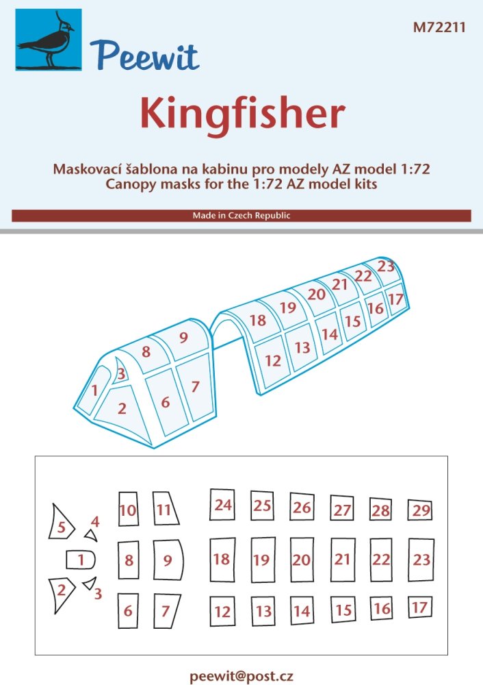 1/72 Canopy mask Kingfisher (AZ MODEL)