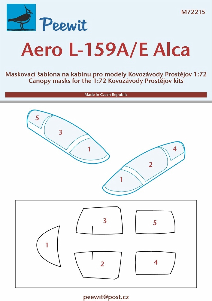 1/72 Canopy mask L-159A/E Alca (KP)