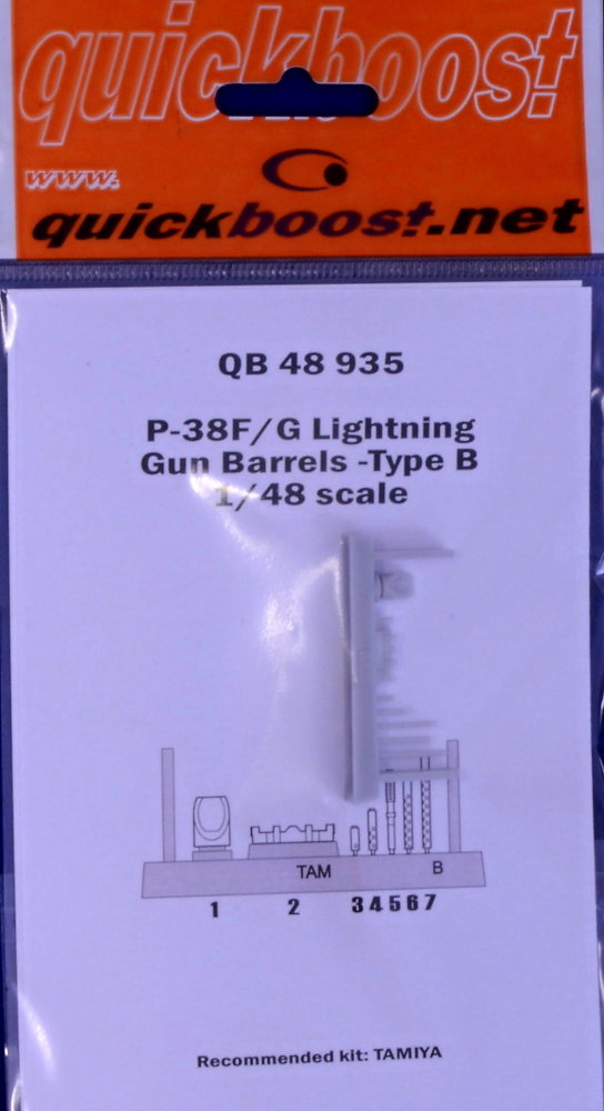 1/48 P-38F/G Lightning gun barrels - type B (TAM)