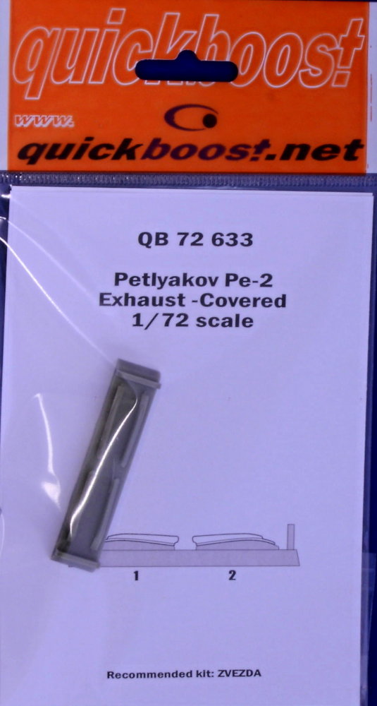 1/72 Petlyakov Pe-2 exhaust - covered (ZVE)