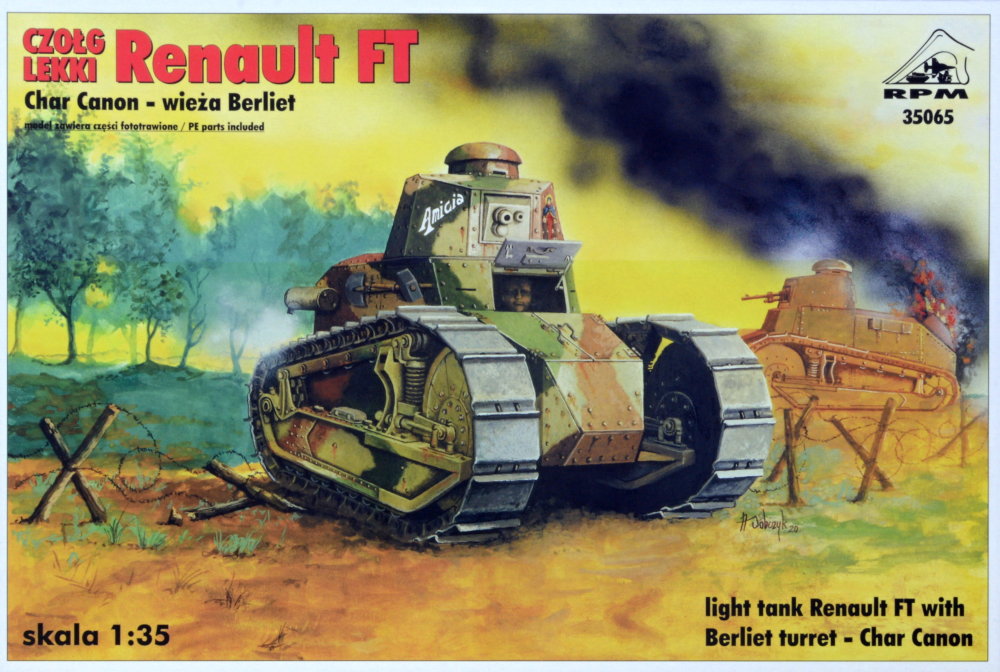 Meng 1/35 Renault FT-17 tank, a small but detailed little kit that was a joy to build