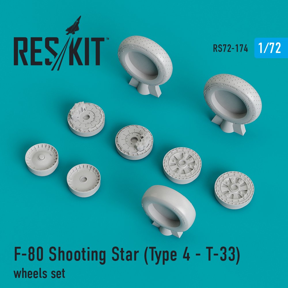 1/72 F-80 Shooting Star (T-33) wheels (AIRF/SWD)