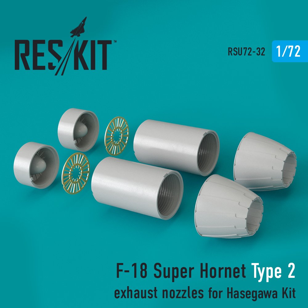 1/72 F-18 Super Hornet Type 2 exh.nozzles (HAS)