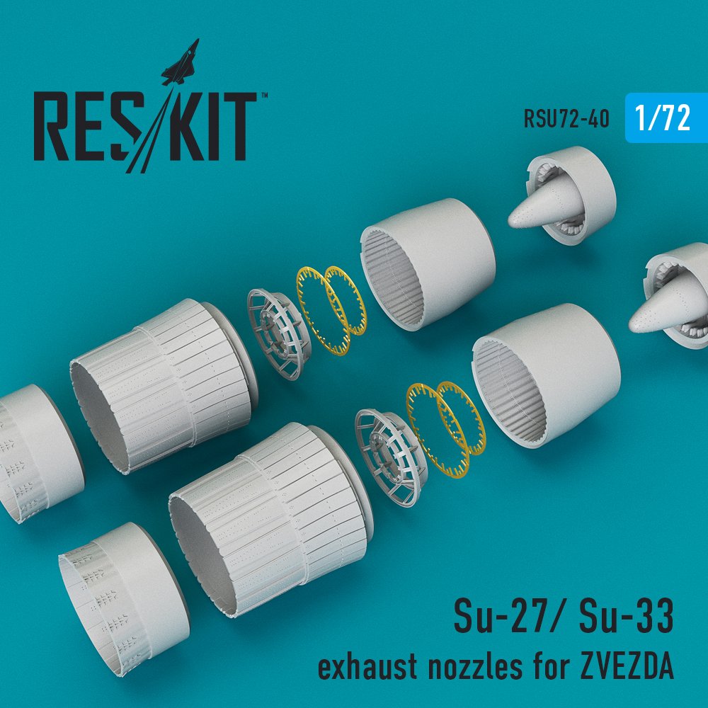 1/72 Su-27/ Su-33 exhaust nozzles (ZVEZDA)