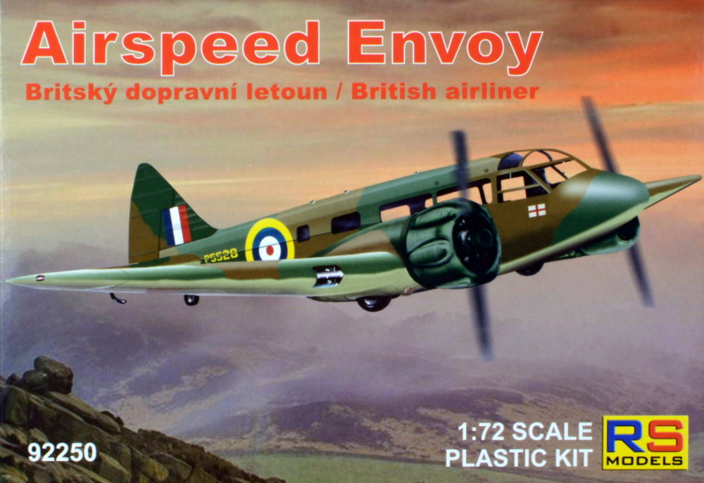 1/72 Airspeed Envoy British airliner (4x camo)