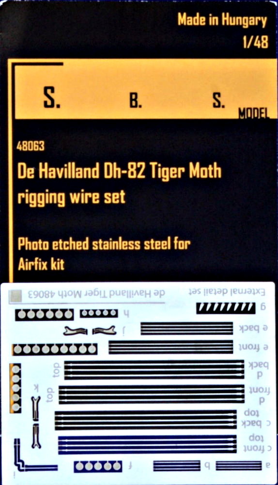 1/48 DH-82 Tiger Moth rigging wire PE set (AIRFIX)