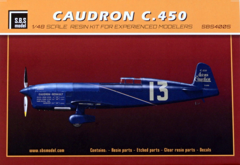 1/48 Caudron C.450 1934-1935 (2x camo, resin kit)