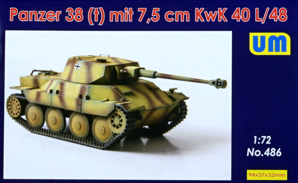 1/72 Panzer 38 (t) with 7,5cm KwK 40 L/48