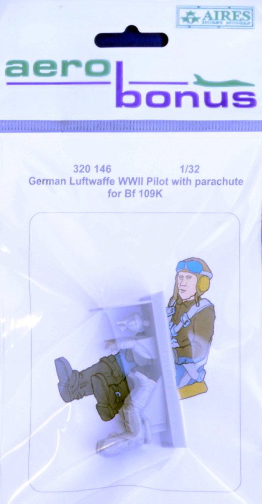1/32 Luftwaffe WWII Pilot w/ parachute for Bf 109K