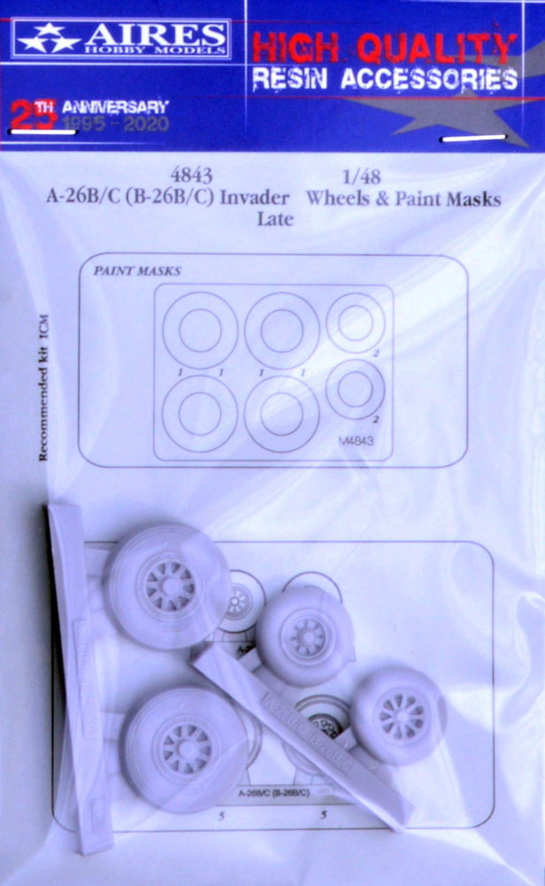 1/48 A-26B/C (B-26B/C) Invader late wheels&p.mask