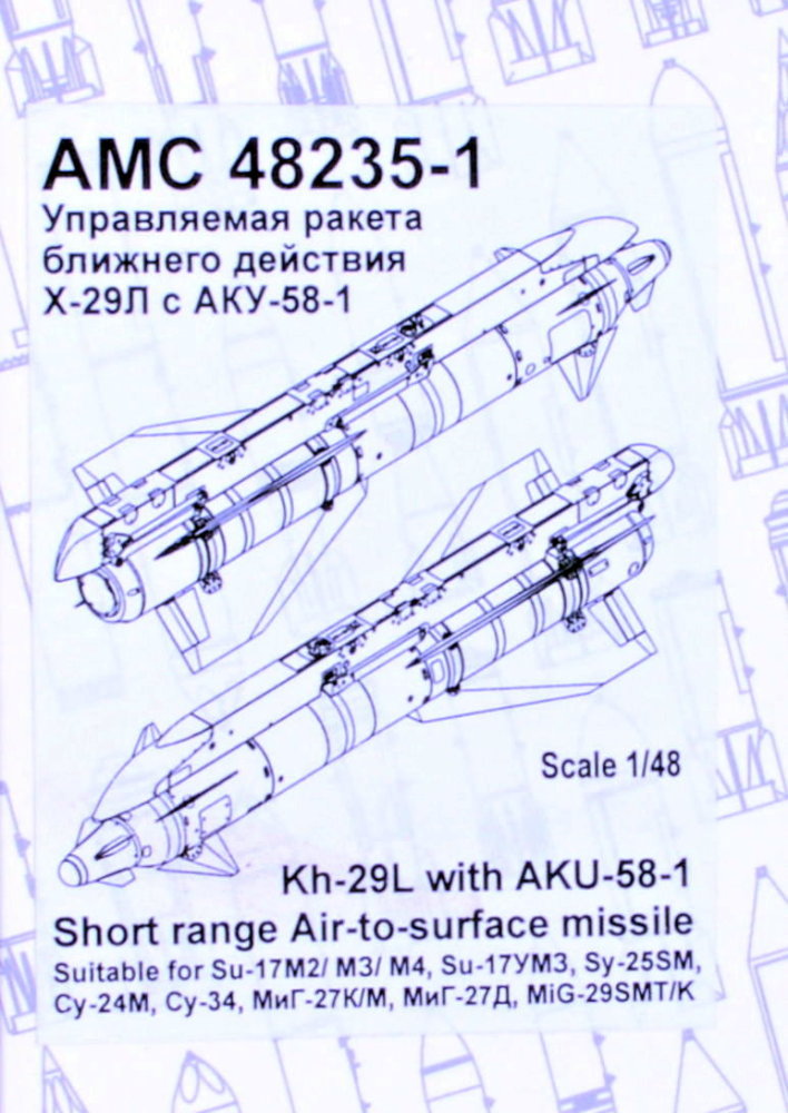 1/48 Kh-29L w/ AKU-58-1 SR Air-to-surface missile