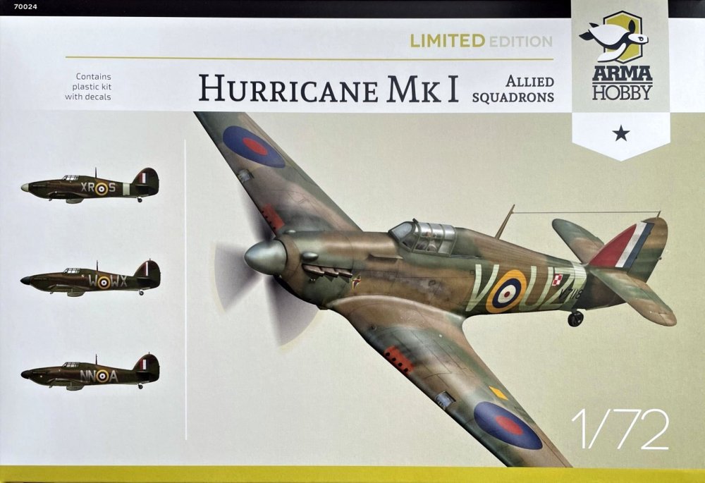 1/72 Hurricane Mk.I Allied Squadrons Limited Edit.