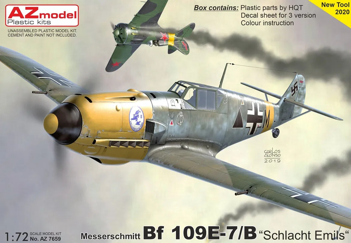 1/72 Bf 109E-7/B 'Schlacht Emils' (3x camo)