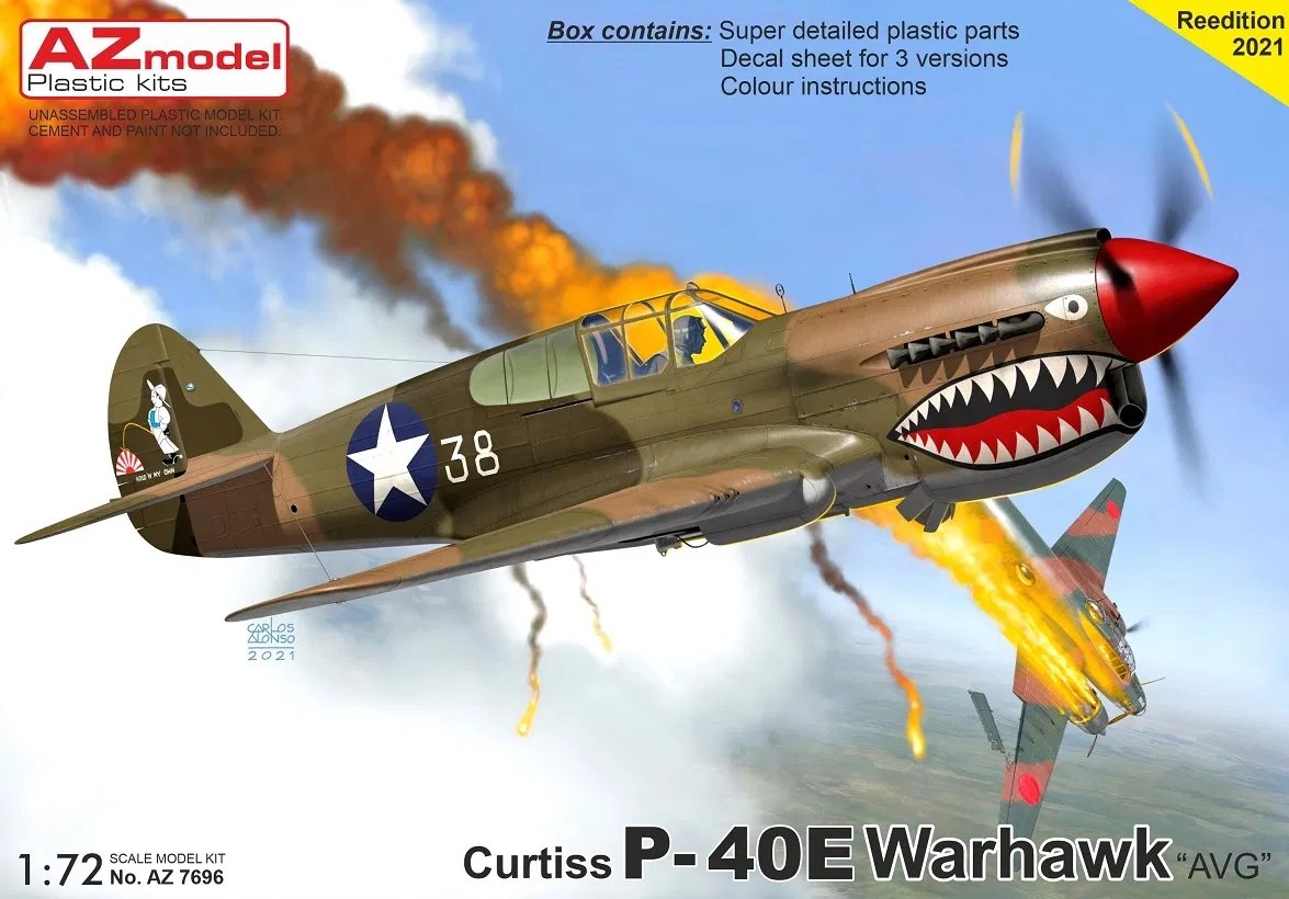 1/72 Curtiss P-40E Warhawk 'AVG' (3x camo)