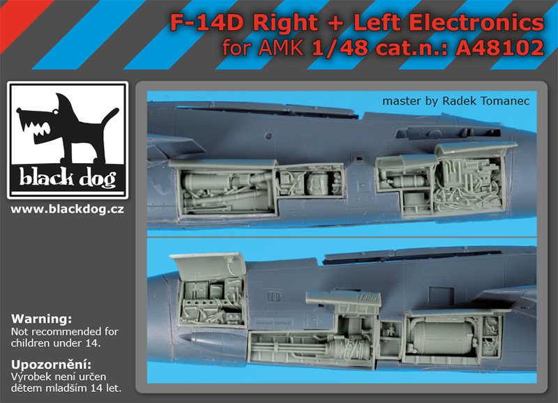 1/48 F-14D right + left electronics (AMK)