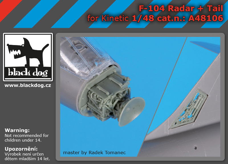 1/48 F-104 radar + tail (KIN)