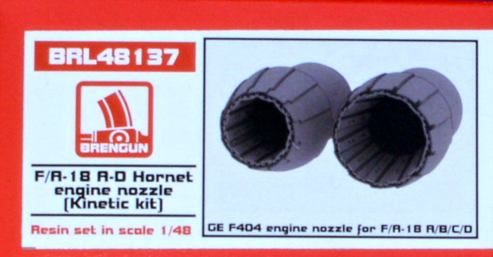 Brengun BRL48137 1/48 Resin F/A-18 Hornet GE F404 engine Nozzle KINETIC 