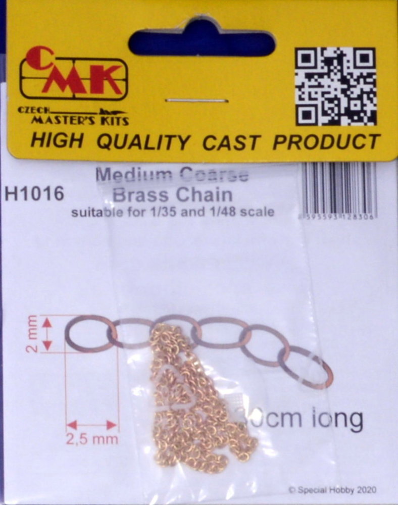 Medium Coarse Brass Chain for 1/35 & 1/48 (30cm)