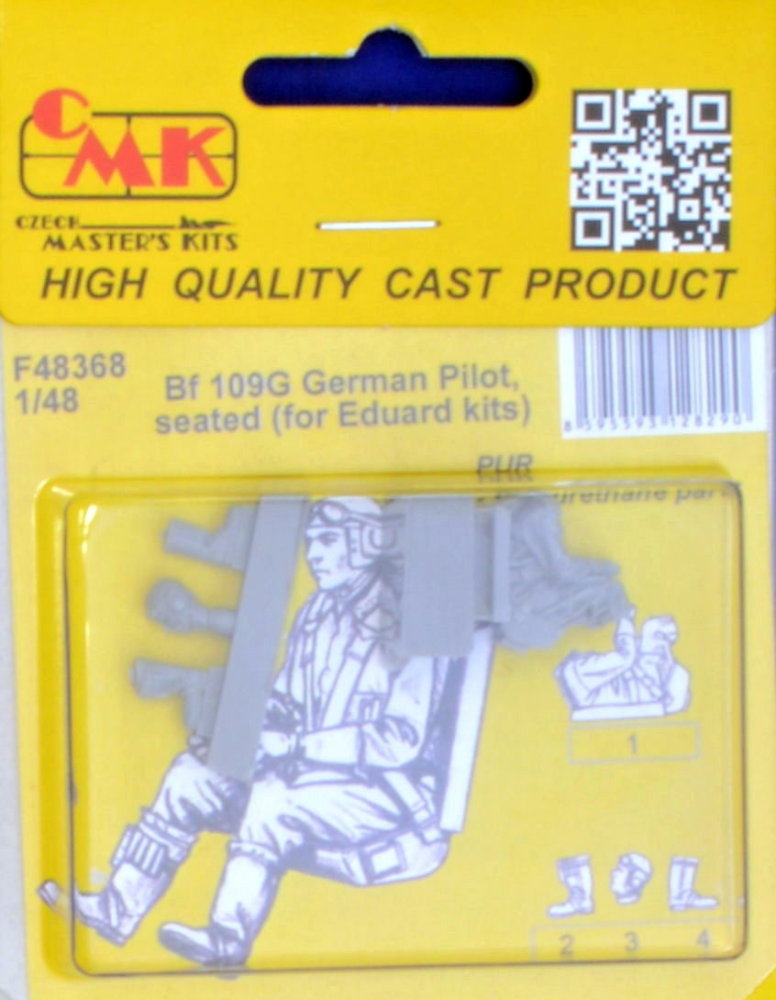 1/48 Bf 109G German Pilot seated (EDU)