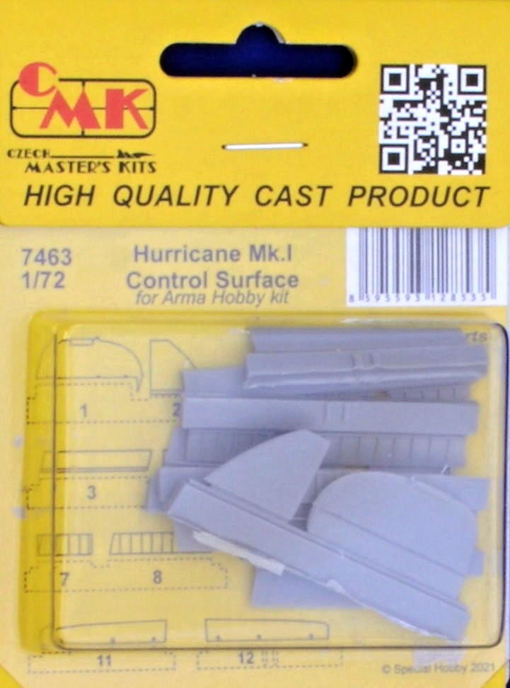 1/72 Hurricane Mk.I Control Surface (ARMA H.)