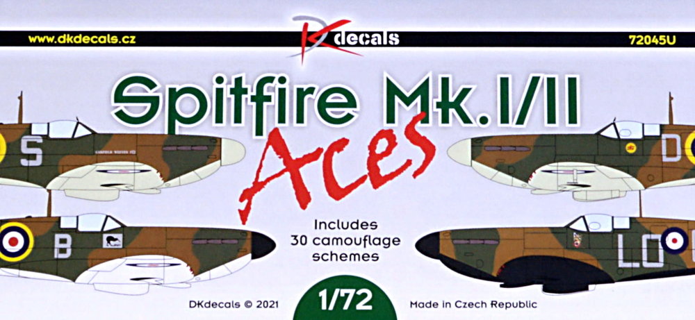 1/72 Spitfire Mk.I/II Aces (30x camo) Re-edition