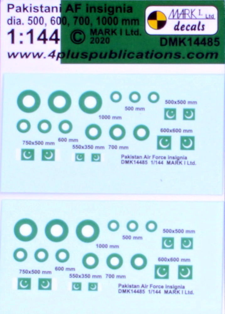 1/144 Decals Pakistani AF insignia (2 sets)