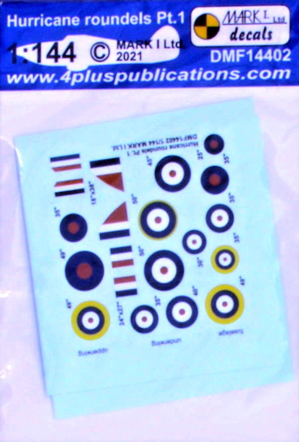 1/144 Decals Hurricane roundels Pt.1 (2 sets)