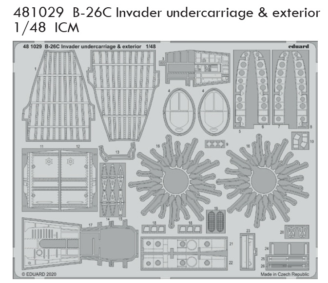 SET B-26C Invader undercarriage & exterior (ICM)