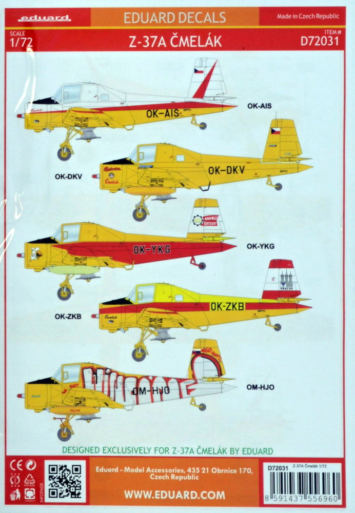 1/72 Decals Z-37A Cmelak (EDU)