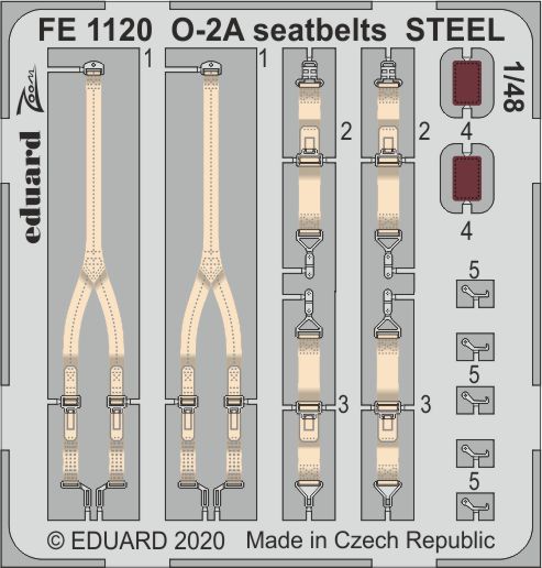 1/48 O-2A seatbelts STEEL (ICM)