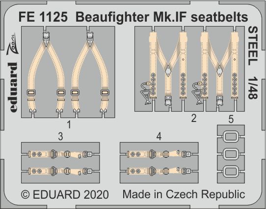 1/48 Beaufighter Mk.IF seatbelts STEEL (REV)