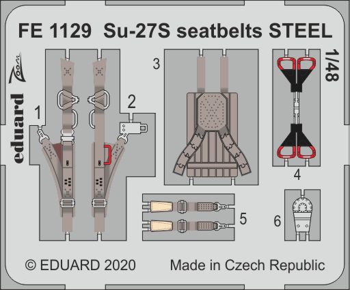 1/48 Su-27S seatbelts STEEL (KITTYH.)
