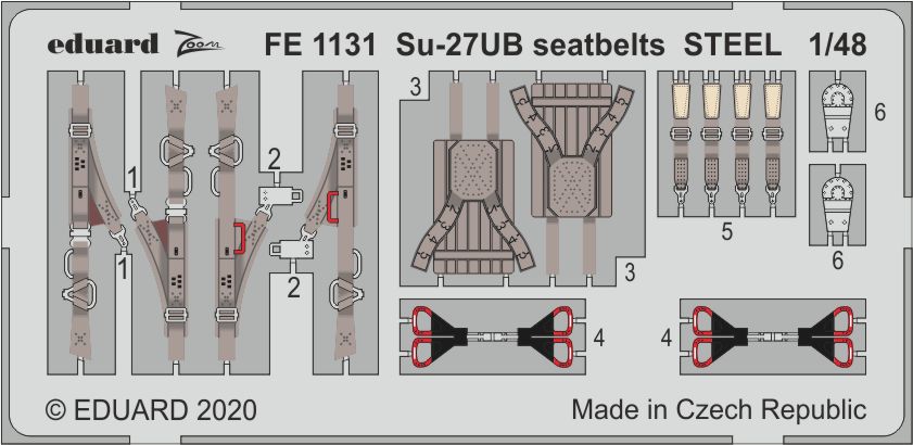 1/48 Su-27UB seatbelts STEEL (KITTYH.)