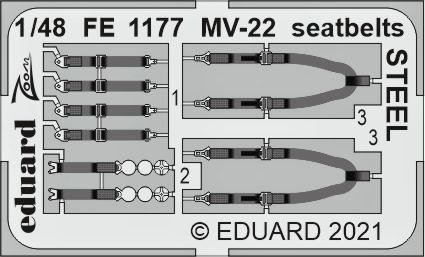 1/48 MV-22 seatbelts STEEL (HOBBYB)