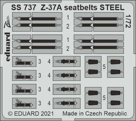 1/72 Z-37A seatbelts STEEL (EDU)