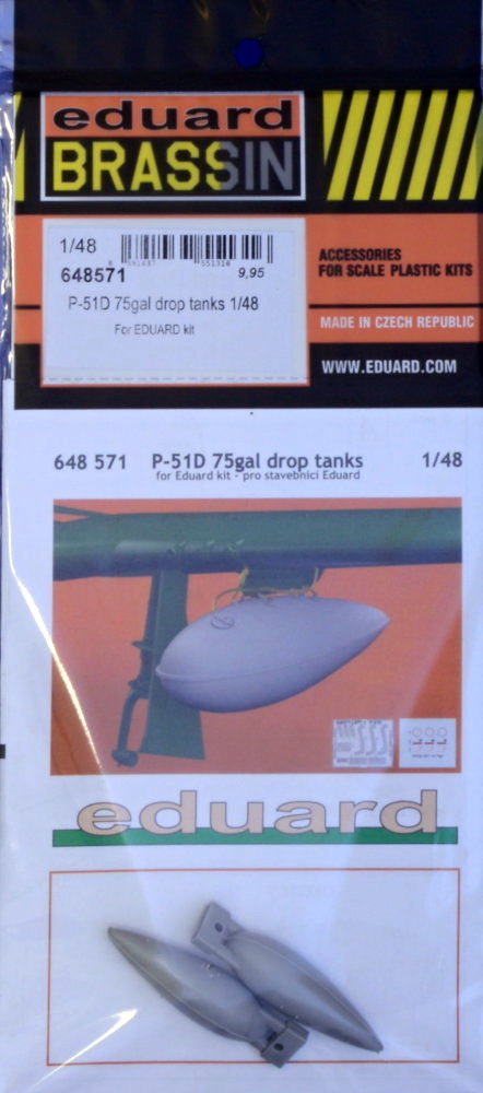 BRASSIN 1/48 P-51D 75gal drop tanks (EDU)