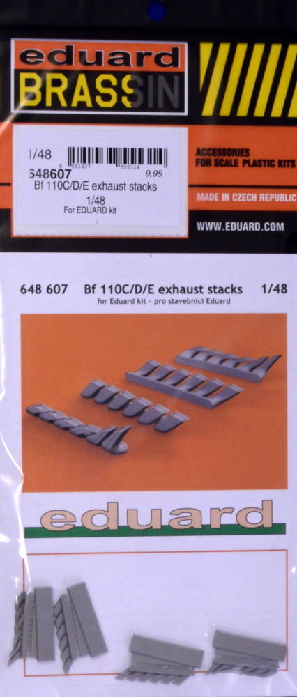 BRASSIN 1/48 Bf 110C/D/E exhaust stacks (EDU)